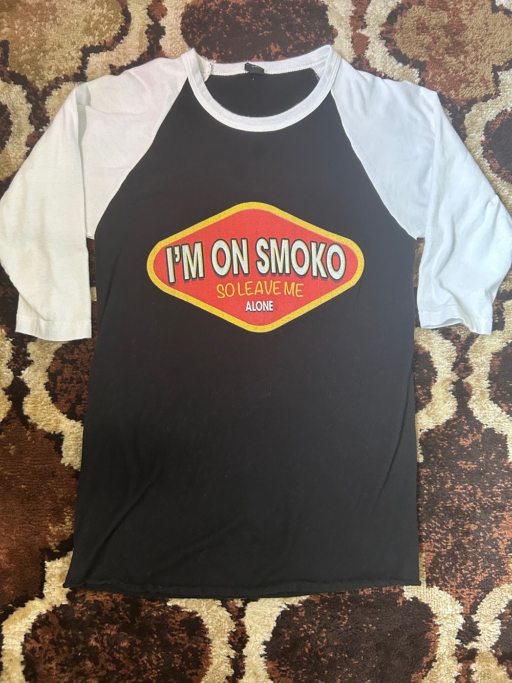 Aussie punk band THE CHATS
“I’M ON SMOKO, SO LEAVE ME ALONE!“ raglan. 
RAD BAND!